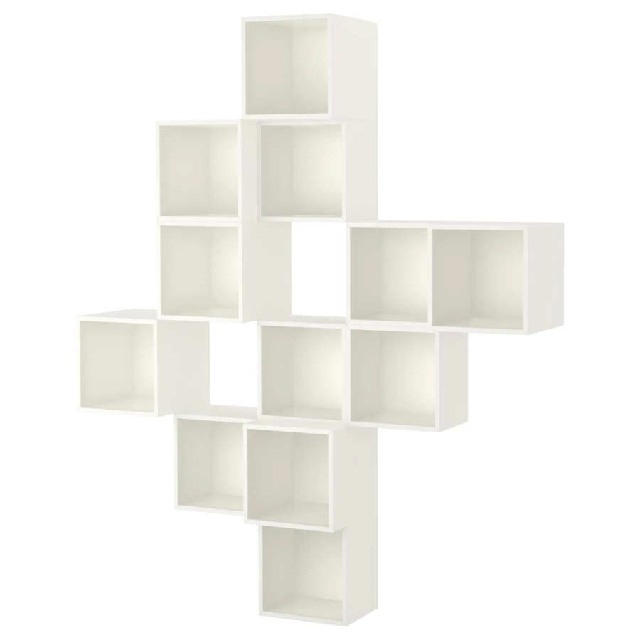Комбинация навесных шкафов - IKEA EKET, 175x35x210 см, белый, ЭКЕТ ИКЕА (изображение №1)