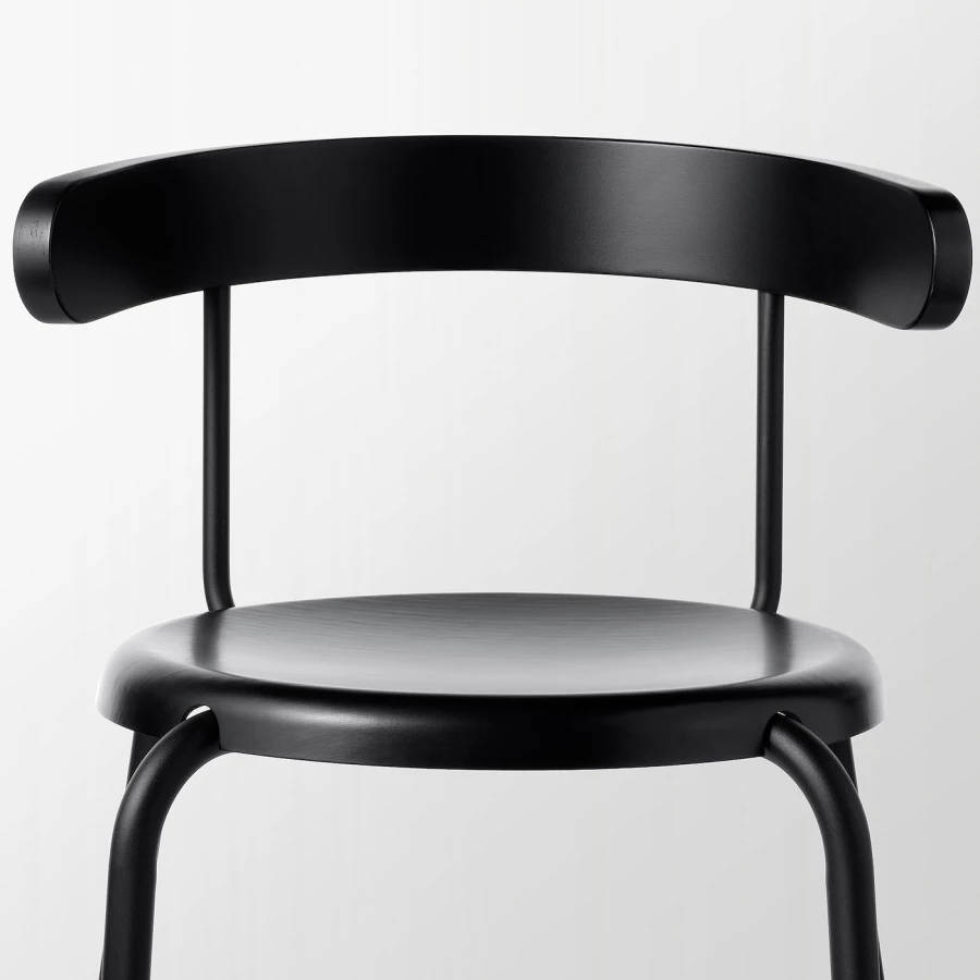 Деревянный стул - YNGVAR IKEA/ ИНГВАР ИКЕА, 71х53х51 см, черный (изображение №8)