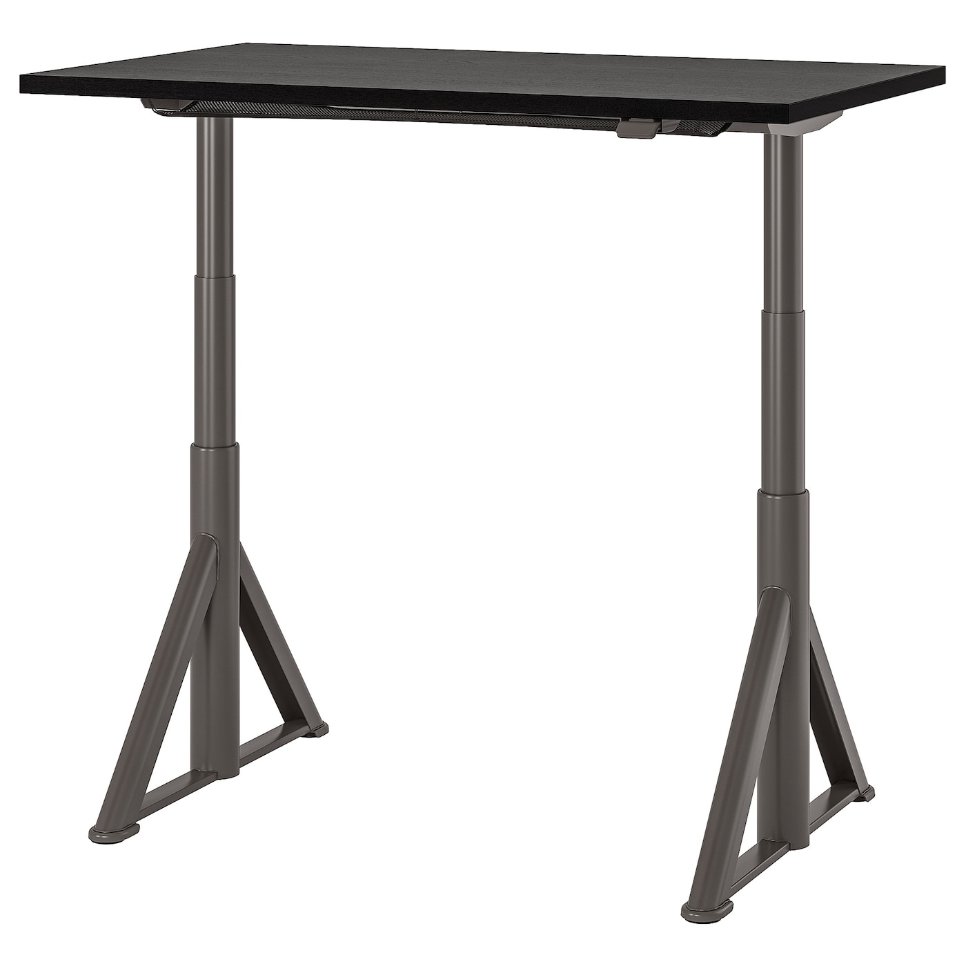 Письменный стол - IKEA IDÅSEN/IDASEN, 120х70х63-127 см, черный/темно-серый, ИДОСЕН ИКЕА