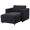 Кресло-кровать - IKEA VIMLE, 111х164х83 см, черный, ВИМЛЕ ИКЕА