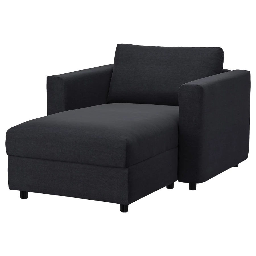 Кресло-кровать - IKEA VIMLE, 111х164х83 см, черный, ВИМЛЕ ИКЕА (изображение №1)
