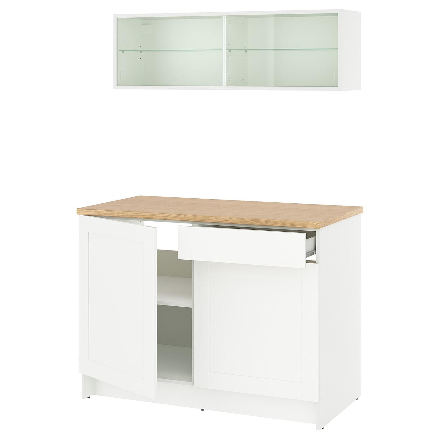 Комбинация кухонная прямая - KNOXHULT IKEA/ КНОКСХУЛЬТ ИКЕА, белый/под беленный дуб