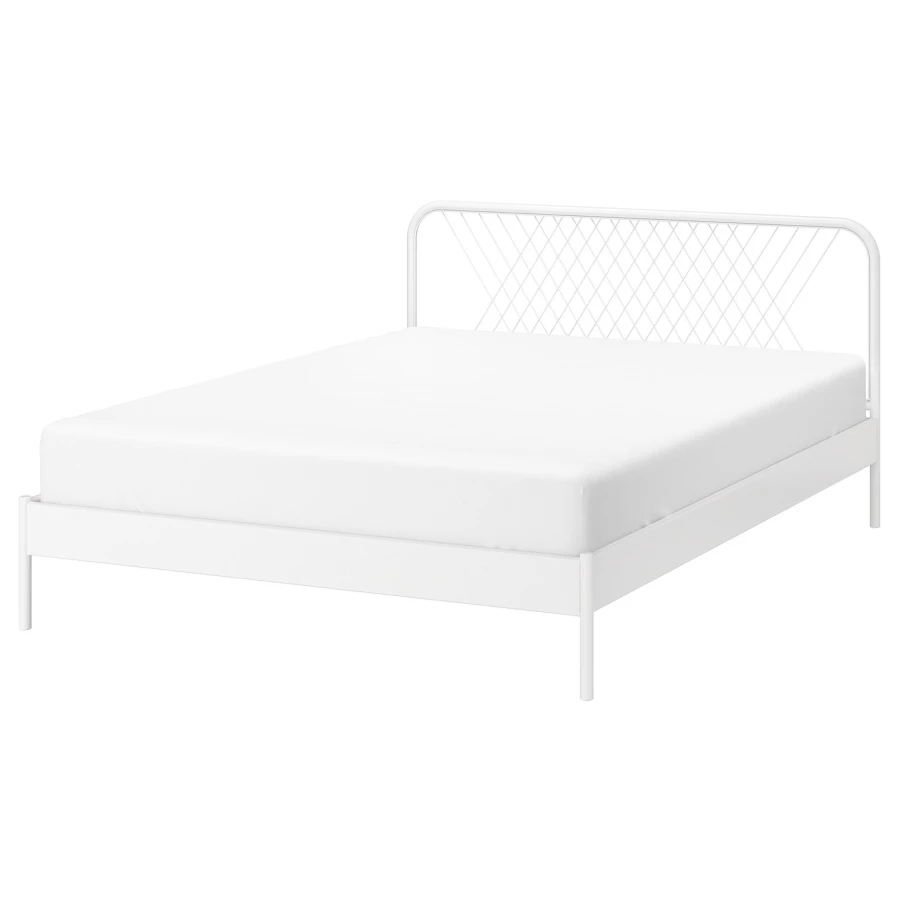 Каркас кровати - IKEA NESTTUN/LINDBÅDEN/LINDBADEN, 200х140 см, белый, НЕСТТУН/ЛИНДБАДЕН ИКЕА (изображение №1)