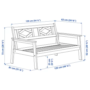 Второе фото. 2-местный диван - IKEA BONDHOLMEN/БОНДХОЛЬМЕН ИКЕА, 73х81х139 см, белый