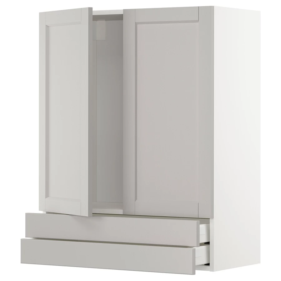 Напольный кухонный шкаф - IKEA METOD MAXIMERA, 100x39x80см, белый/темно-бежевый, МЕТОД МАКСИМЕРА ИКЕА (изображение №1)