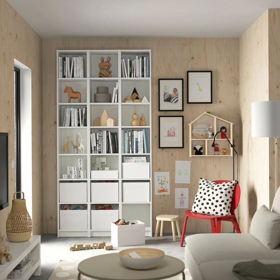 Открытый книжный шкаф - BILLY IKEA/БИЛЛИ ИКЕА, 28х120х237 см, белый (изображение №4)