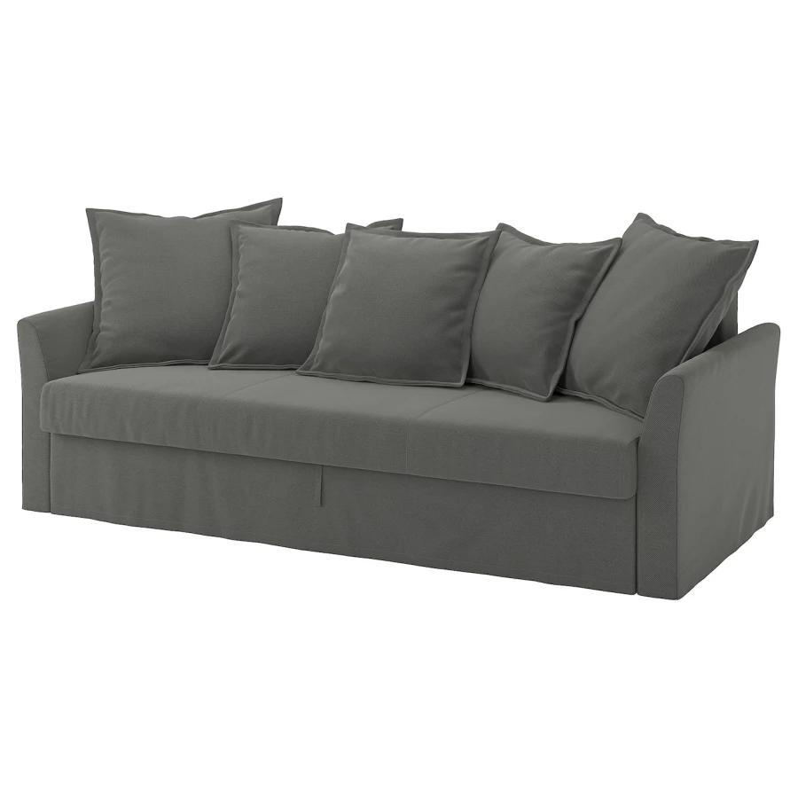 Чехол на 3-местный диван-кровать - HOLMSUND IKEA/ ХОЛМСУНД  ИКЕА,  темно-зеленый (изображение №1)
