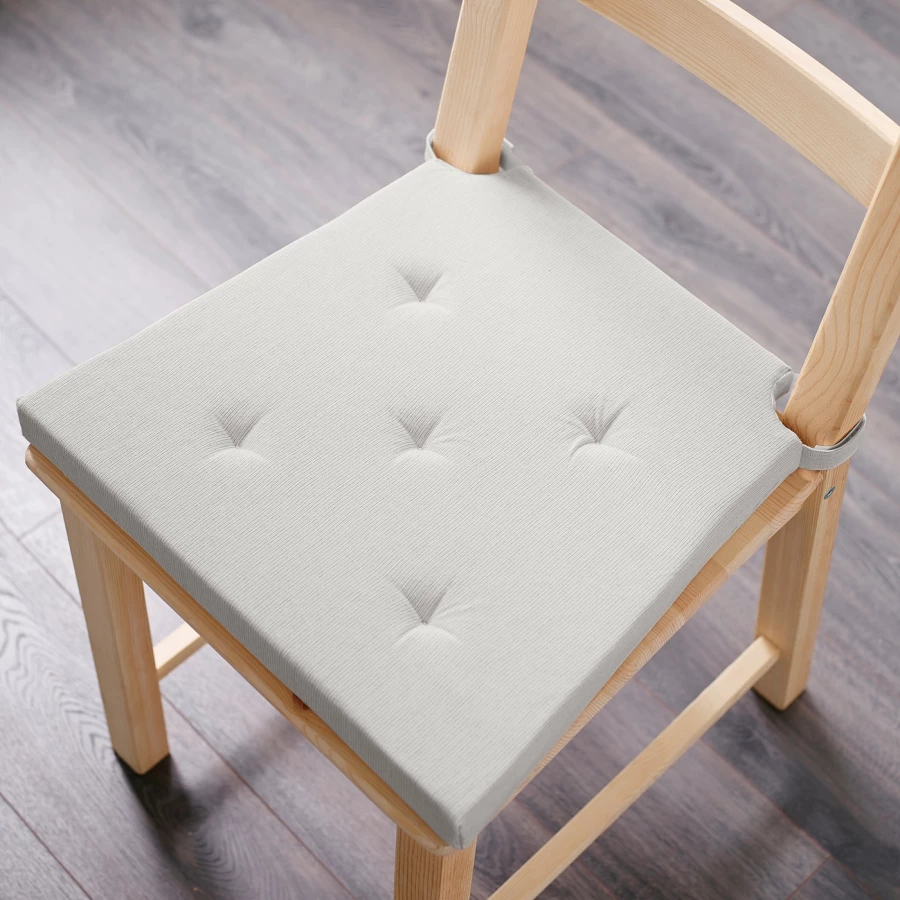 Подушка на стул - JUSTINA IKEA/ ЮСТИНА ИКЕА, 40 см, светло-серый (изображение №3)