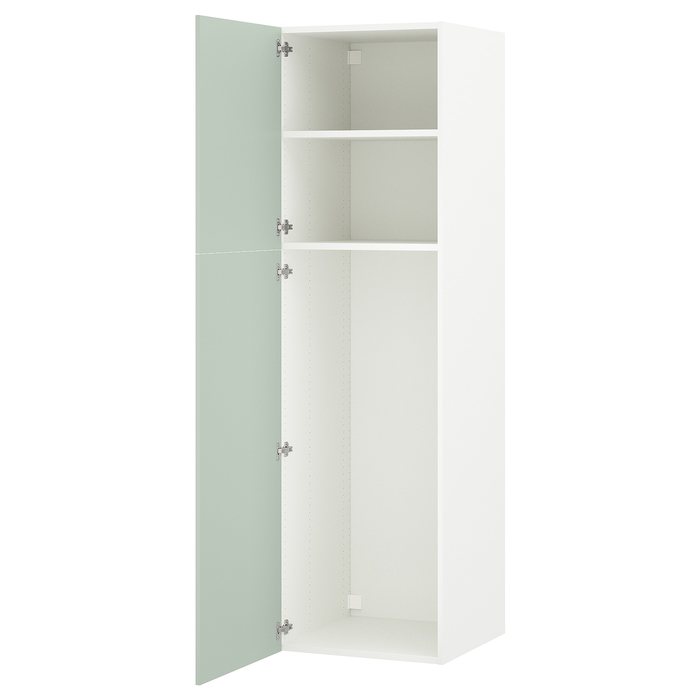 Высокий шкаф - IKEA ENHET/ЭНХЕТ ИКЕА, 210х62х60 см, белый/серо-голубой