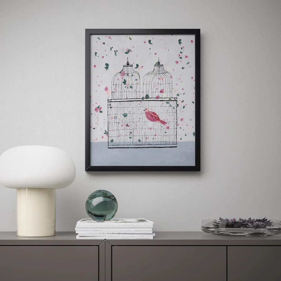 Постер - IKEA BILD, 40х50 см, «Обои в бутонах роз», БИЛЬД ИКЕА (изображение №2)