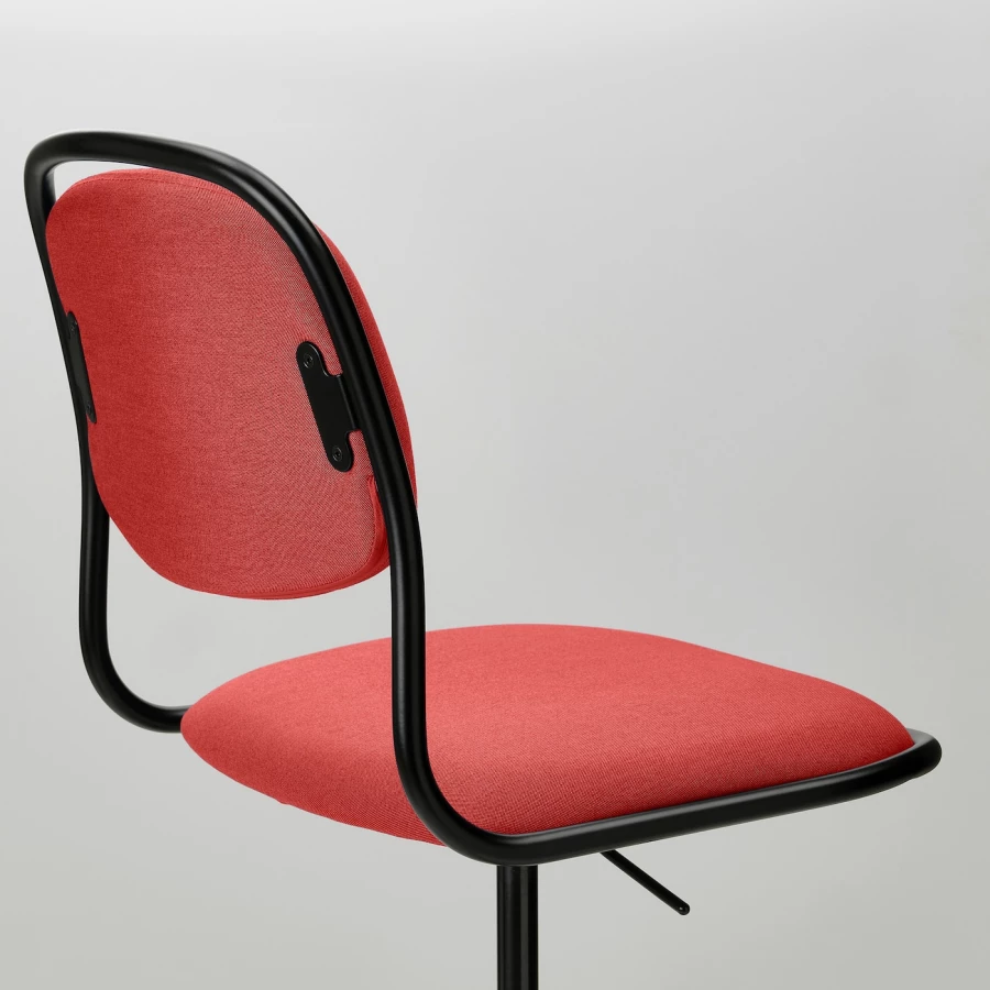 Вращающееся кресло - IKEA LÅNGFJÄLL/LANGFJALL, 68x68x94см, красный, ЛОНГФЬЕЛЛЬ ИКЕА (изображение №2)