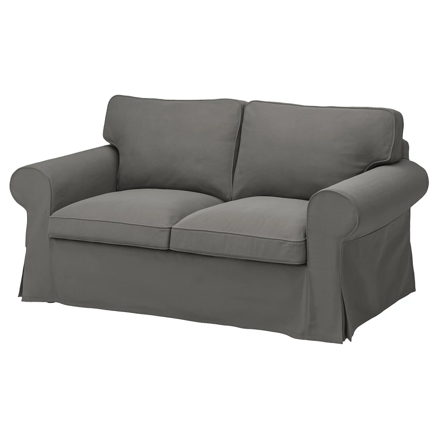 2-местный диван - IKEA EKTORP/ЭКТОРП ИКЕА, 88х88х179 см, темно-серый (изображение №1)