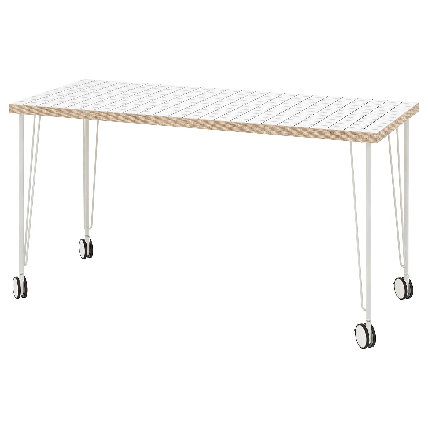 Письменный стол - IKEA LAGKAPTEN/KRILLE, 140х60 см, антрацит/белый, ЛАГКАПТЕН/КРИЛЛЕ ИКЕА