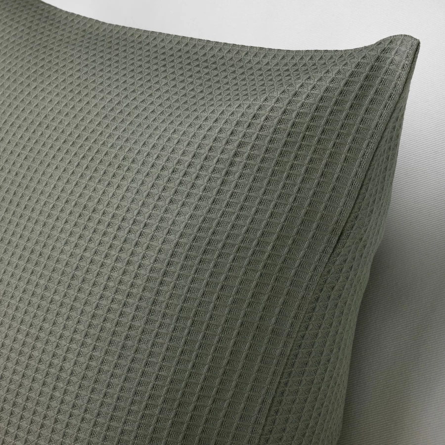 Чехол на подушку - EBBATILDA IKEA/ЭББАТИЛЬДА ИКЕА, 50x50 см,  темно-зеленый (изображение №3)