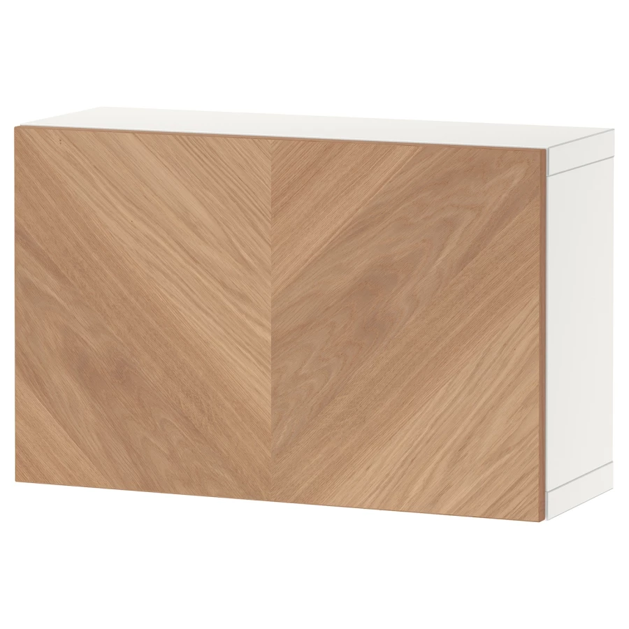 Навесной шкаф - IKEA BESTÅ/BESTA, 60x22x38 см, коричневый, БЕСТО ИКЕА (изображение №1)