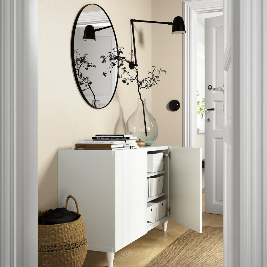 Комбинация для хранения - IKEA BESTÅ/BESTA /БЕСТА/БЕСТО ИКЕА, 120x42x74 см, белый, (изображение №2)