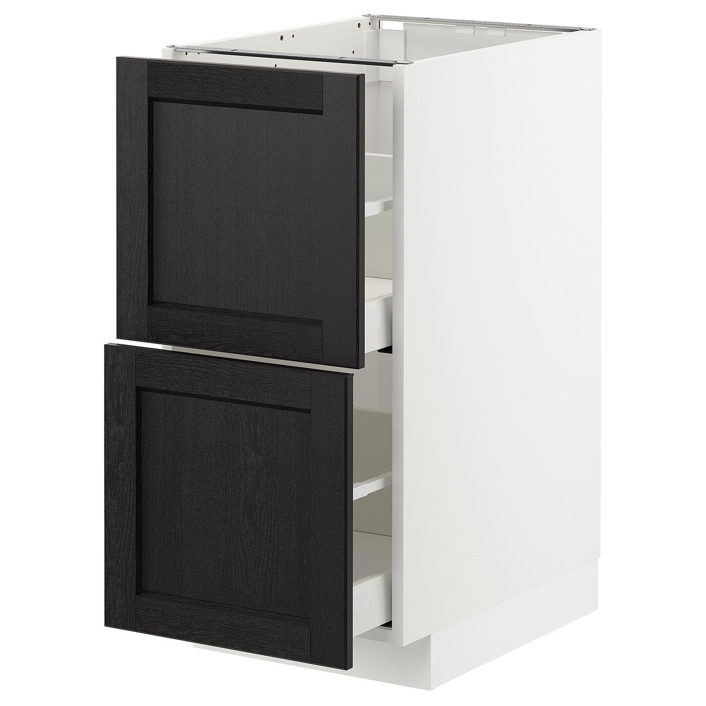 Напольный кухонный шкаф  - IKEA METOD MAXIMERA, 88x61,9x40см, белый/черный, МЕТОД МАКСИМЕРА ИКЕА