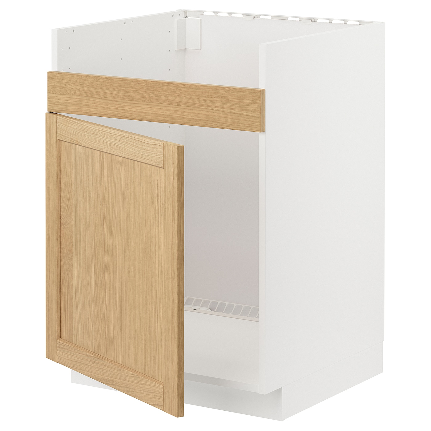 Напольный шкаф - METOD IKEA/ МЕТОД ИКЕА,  60х60 см, белый/под беленый дуб