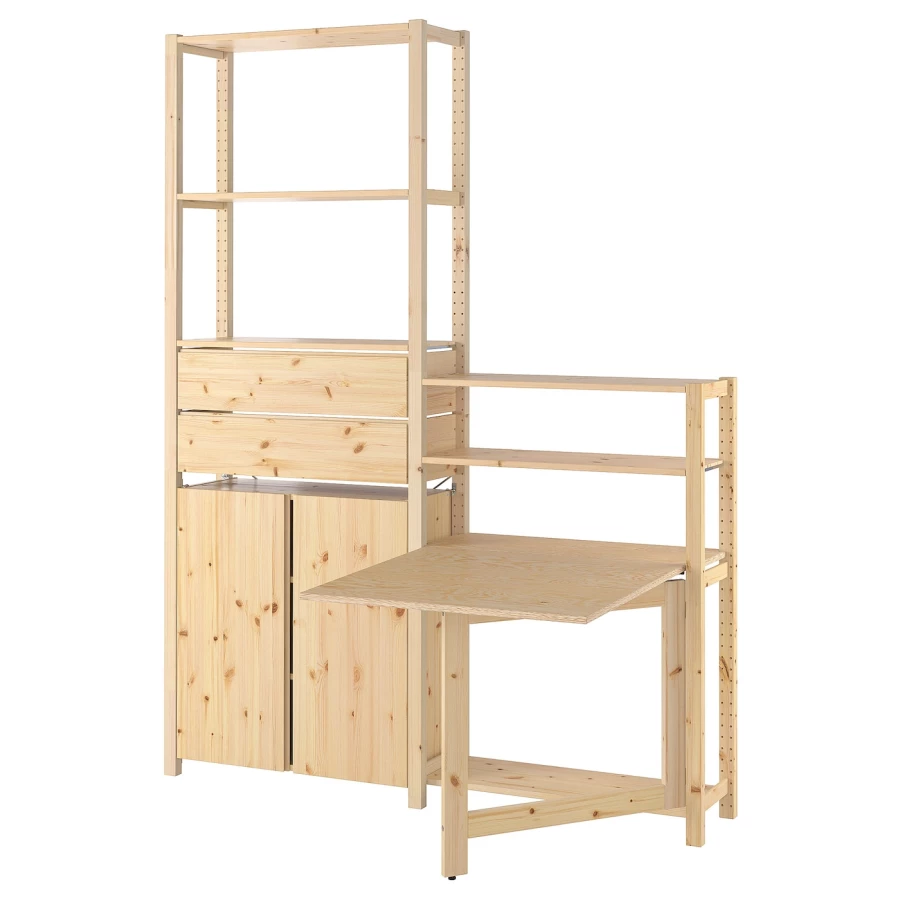 Шкаф со складным столом - IKEA IVAR, 175х30х226 см, сосна, ИВАР ИКЕА (изображение №1)