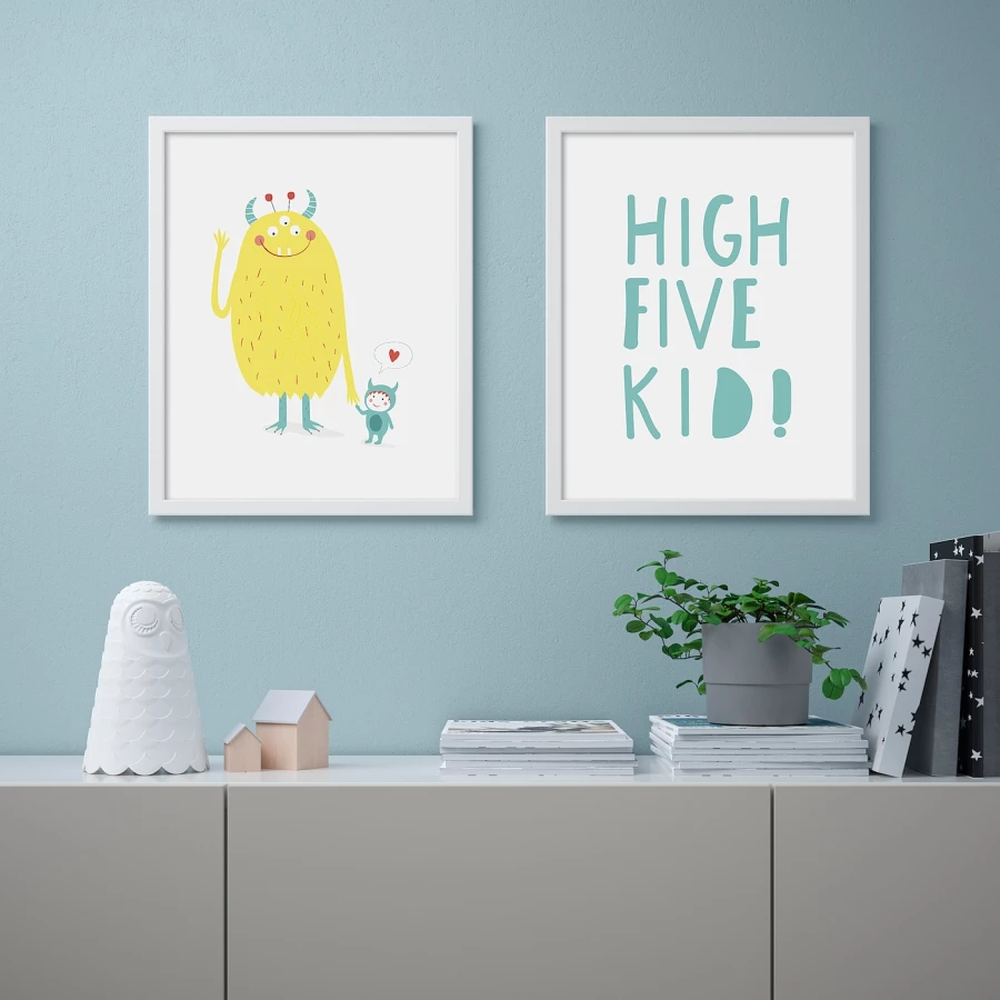 Постер, 2 шт. - IKEA BILD, 40х50 см, «high five», БИЛЬД ИКЕА (изображение №2)