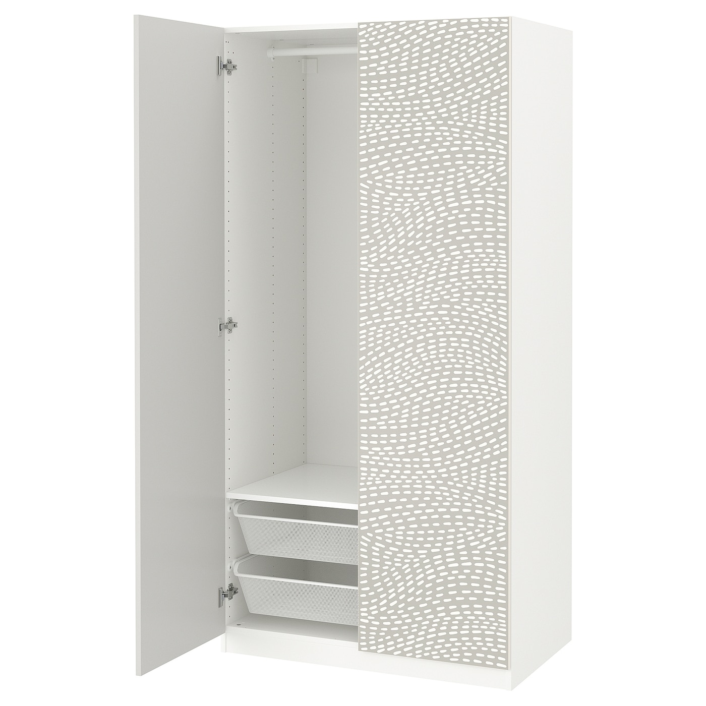 Шкаф - IKEA PAX/MISTUDDEN/ПАКС/МИСТУДДЕН ИКЕА, 60х100х201,2 см, белый/серый