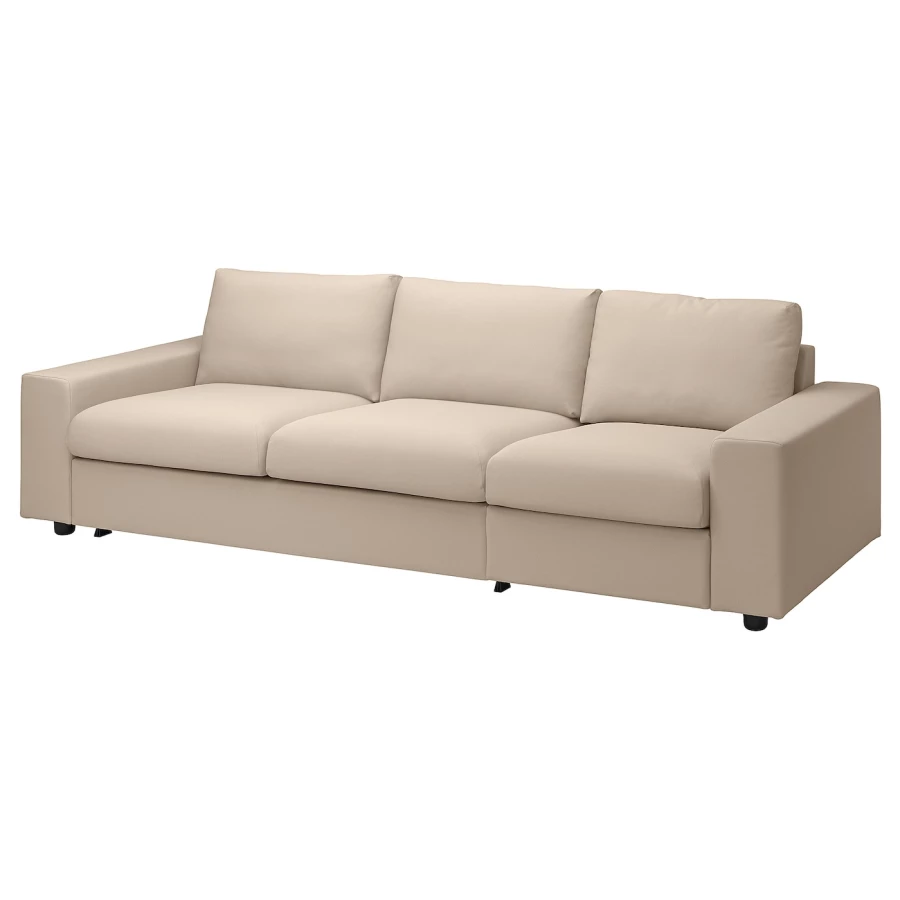 3-местный диван-кровать - IKEA VIMLE, 98x275см, бежевый, ВИМЛЕ ИКЕА (изображение №2)