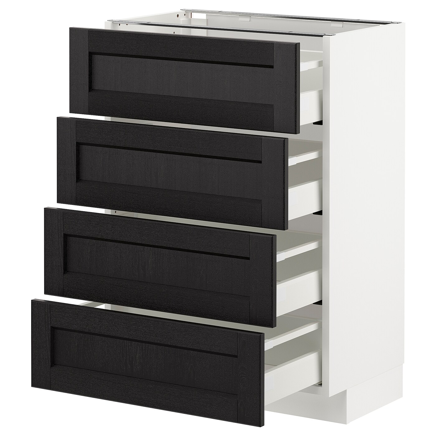 Напольный кухонный шкаф  - IKEA METOD MAXIMERA, 88x39,5x60см, белый/черный, МЕТОД МАКСИМЕРА ИКЕА