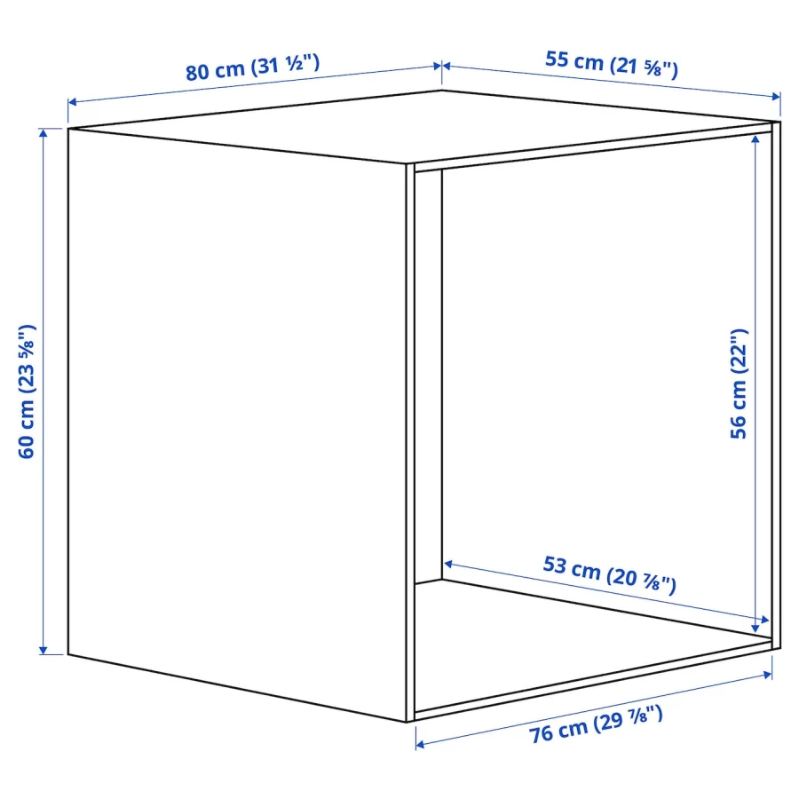 Каркас гардероба - PLATSA IKEA/ПЛАТСА ИКЕА, 60х55х80 см, белый (изображение №3)