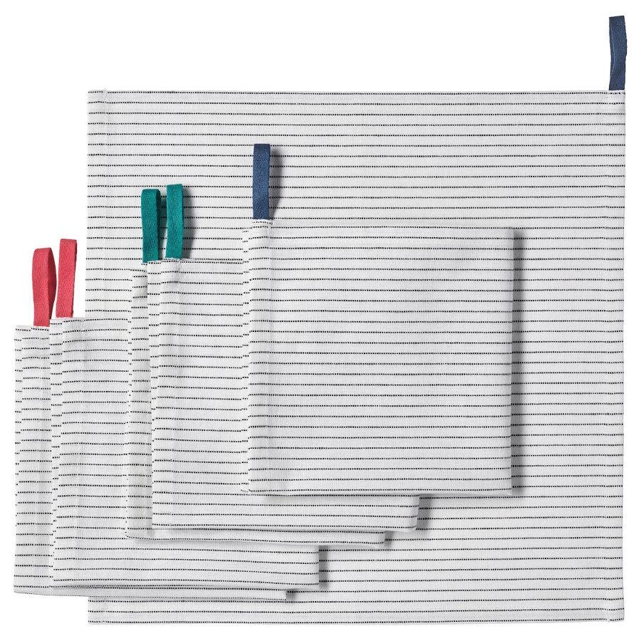 Салфетка -  IKEA GRUPPERA, 33x33см, белый/черный/разноцветный, ПЕППРИГ ИКЕА (изображение №1)