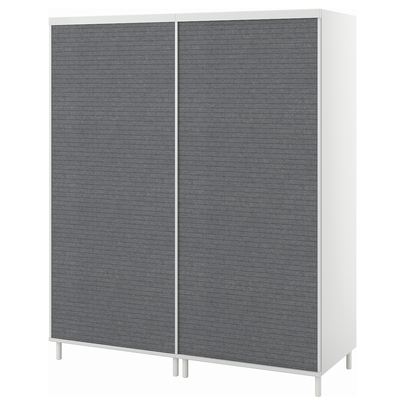 Шкаф с 2-мя раздвижными дверцами - IKEA PLATSA/ПЛАТСА ИКЕА, 57х160х191 см, белый/темно-серый