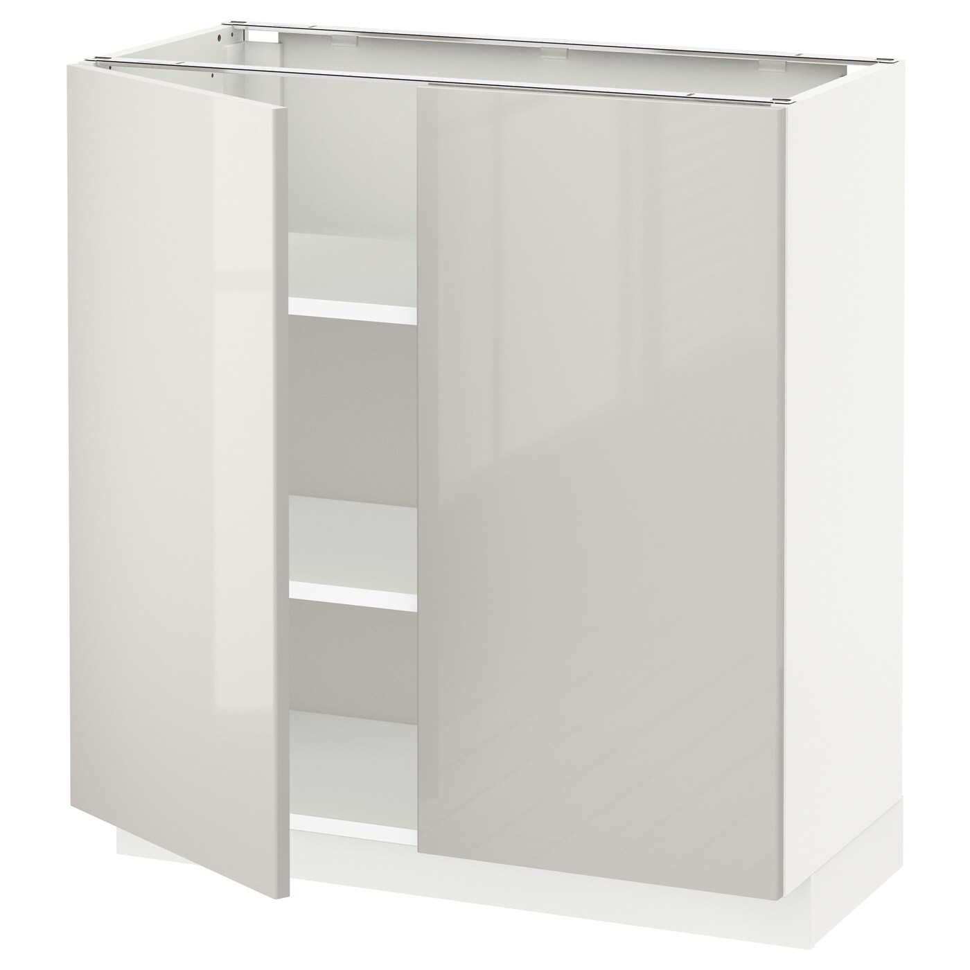 Напольный шкаф - IKEA METOD, 88x39x80см, белый/бежевый, МЕТОД ИКЕА
