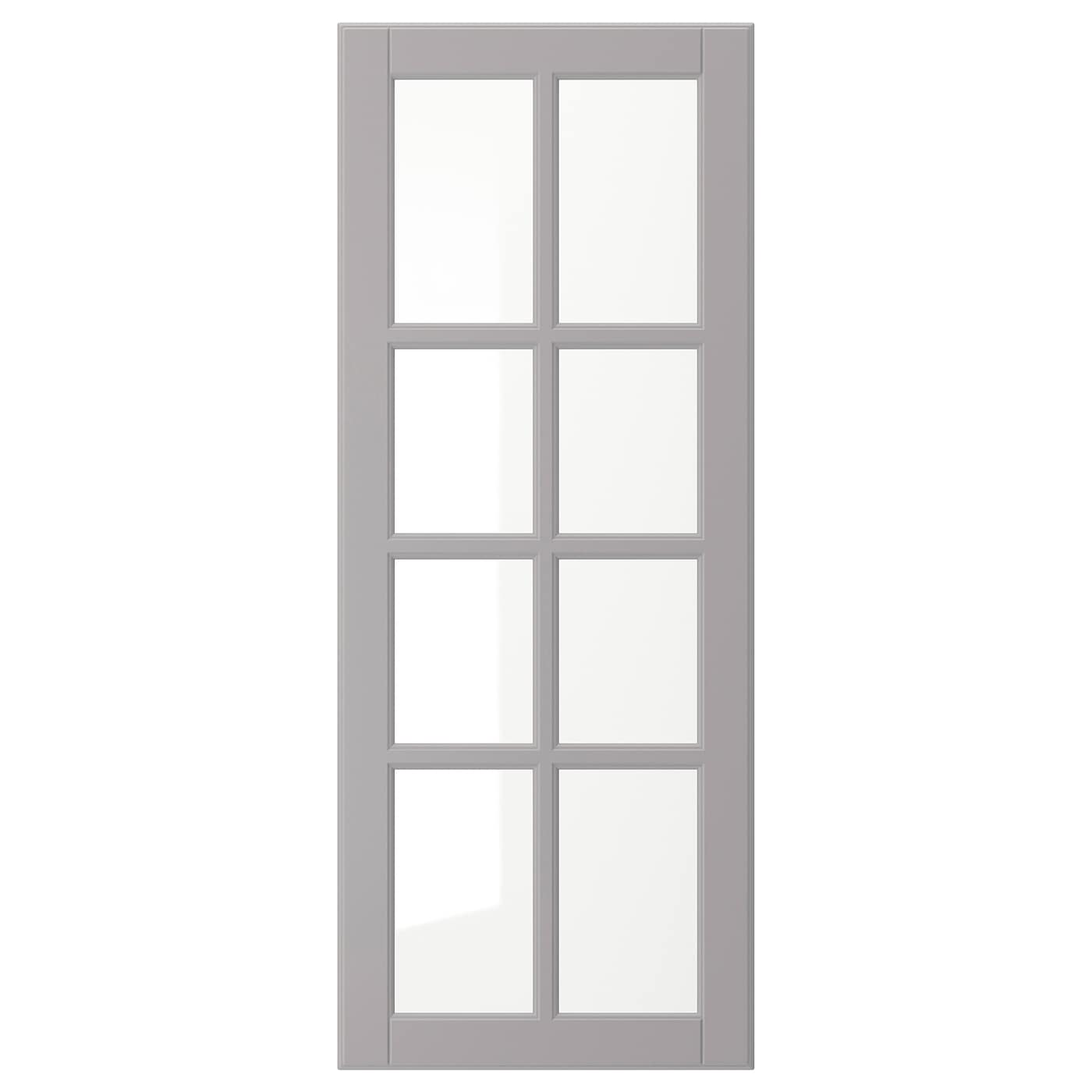 Дверца со стеклом - IKEA BODBYN, 100х40 см, серый, БУДБИН ИКЕА