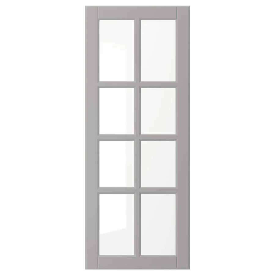 Дверца со стеклом - IKEA BODBYN, 100х40 см, серый, БУДБИН ИКЕА (изображение №1)