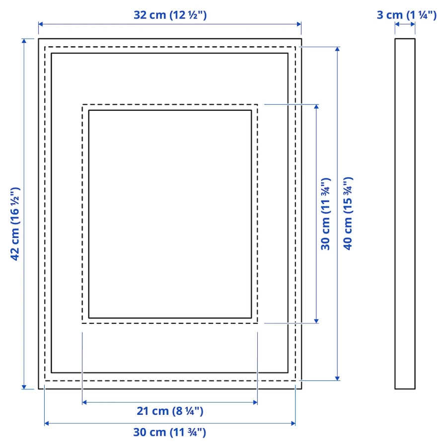 Рамка - IKEA RÖDALM/RODALM/РОДАЛЬМ ИКЕА, 40х30 см, белый/коричневый (изображение №6)