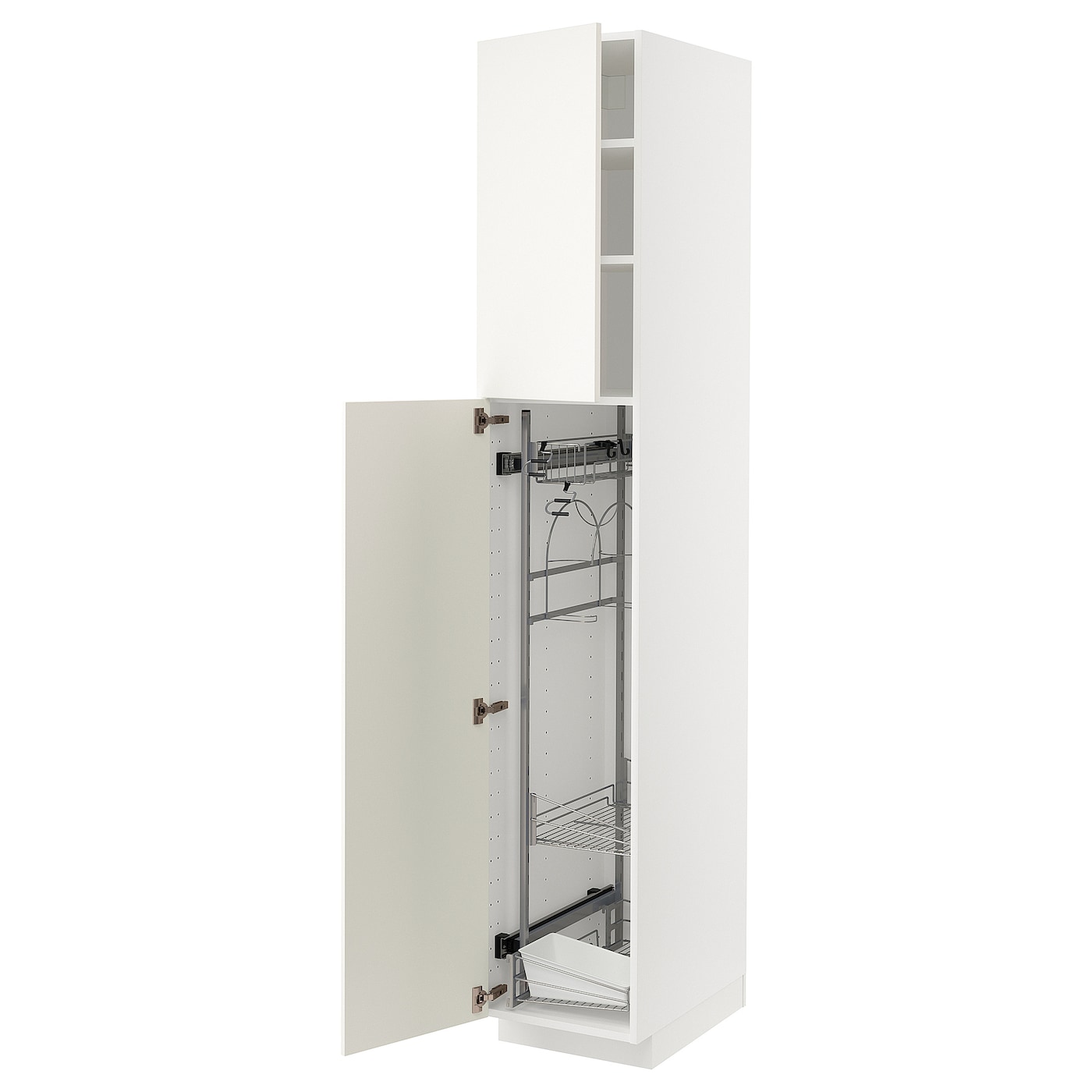 Высокий шкаф/бытовой - IKEA METOD/МЕТОД ИКЕА, 220х60х40 см, белый