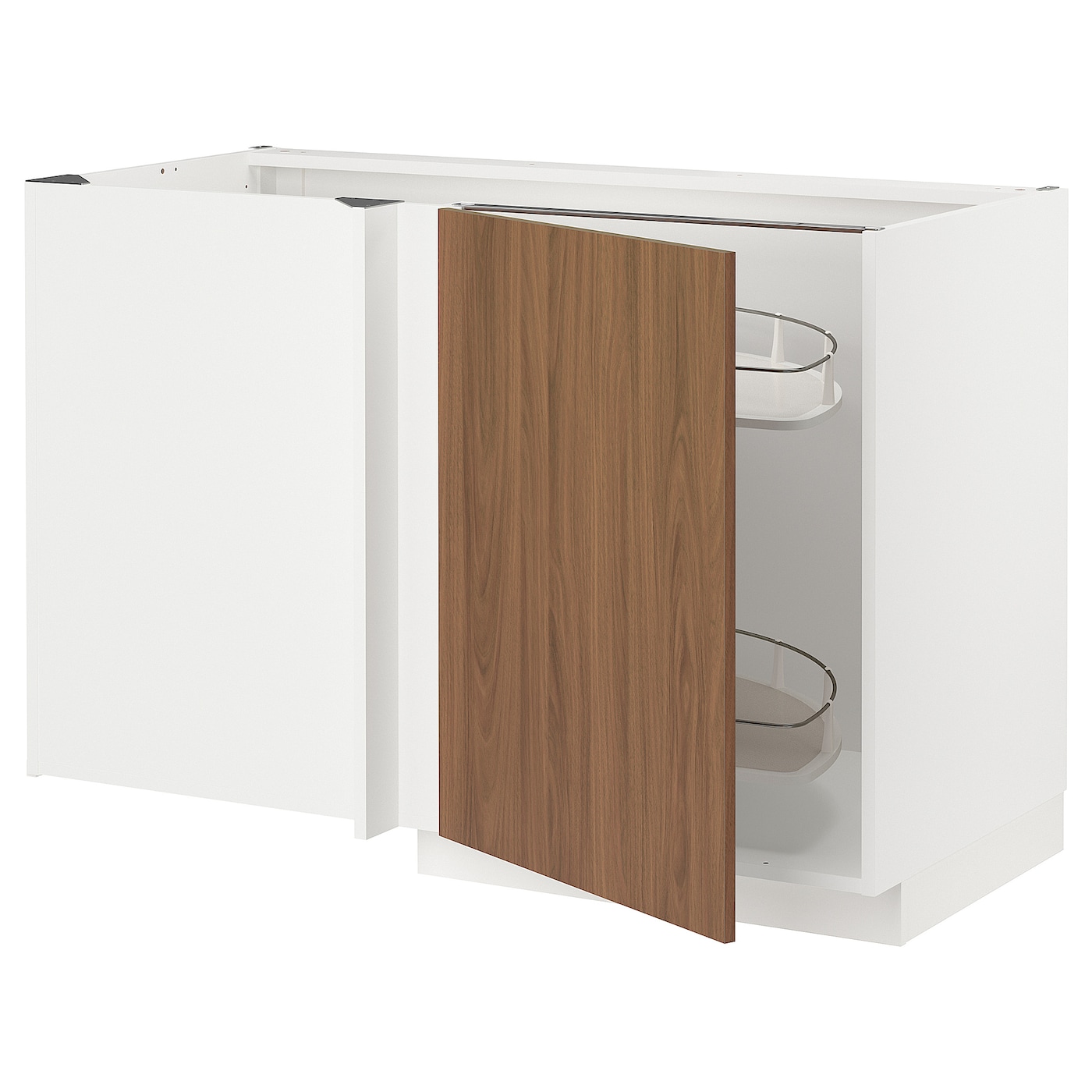 Напольный шкаф - METOD IKEA/ МЕТОД ИКЕА,  128х68 см, белый/коричневый