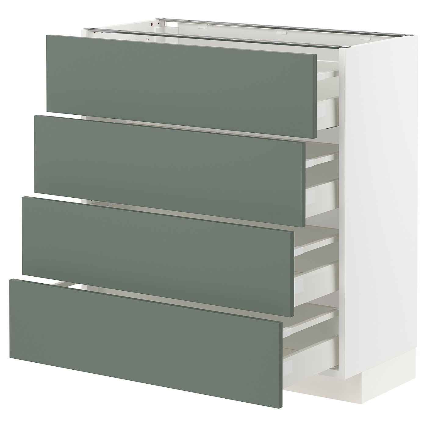 Напольный кухонный шкаф  - IKEA METOD MAXIMERA, 88x39,2x80см, белый/серый, МЕТОД МАКСИМЕРА ИКЕА
