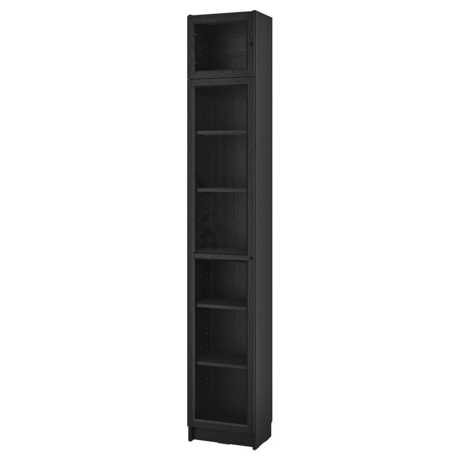 Книжный шкаф -  BILLY / OXBERG IKEA/ БИЛЛИ/ ОКСБЕРГ ИКЕА,40х30х237 см,  черный (изображение №1)