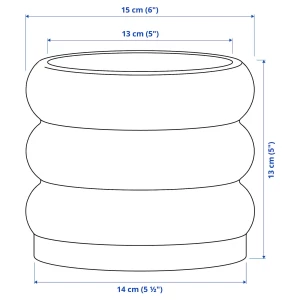 Второе фото. Кашпо IKEA HASSELBUKETT/ХАССЕЛБУКЕТТ ИКЕА, 12 см, бежевый
