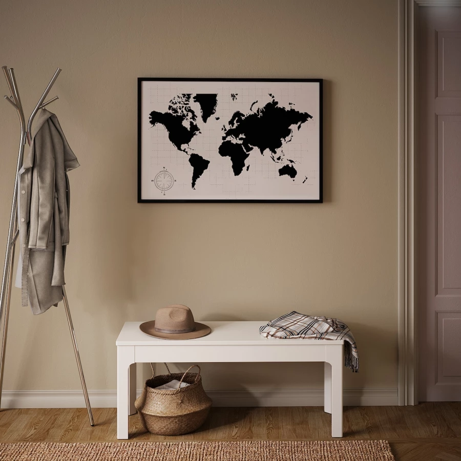Постер - IKEA BILD, 91х61 см, «Карта мира», БИЛЬД ИКЕА (изображение №2)