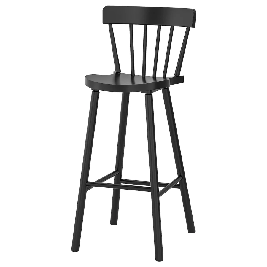 Барный стул - IKEA NORRARYD/ИКЕА НОРРАРИД,  46х47х103 см, черный (изображение №1)