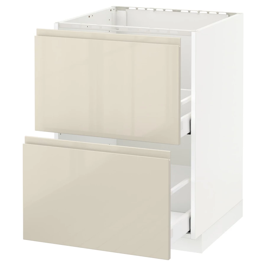 Напольный шкаф  - IKEA METOD MAXIMERA, 88x62x60см, белый/бежевый, МЕТОД МАКСИМЕРА ИКЕА (изображение №1)