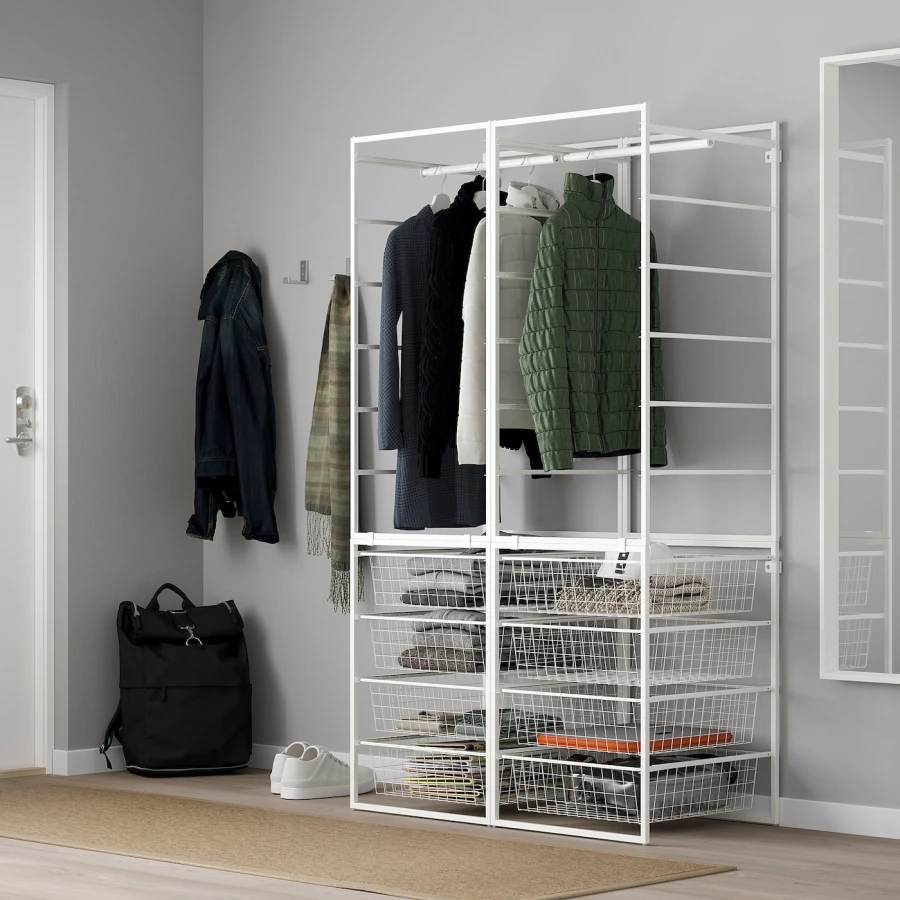 Открытый шкаф - JONAXEL IKEA/ЙОНАХЕЛЬ ИКЕА, 51х99х173 см, белый (изображение №6)