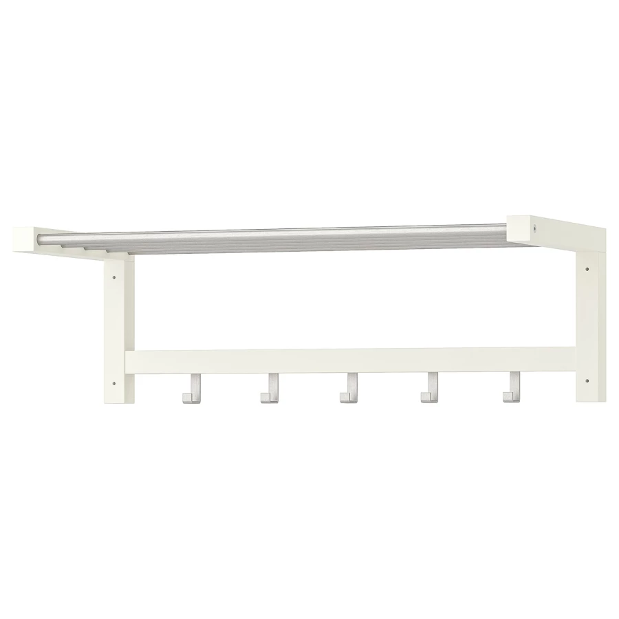 Вешалка настенная - IKEA TJUSIG/ЧУСИГ ИКЕА, 79x32 см, белый (изображение №1)