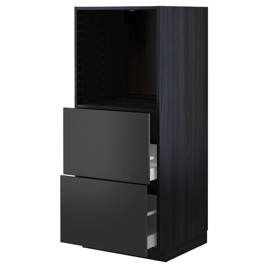 Напольный шкаф - IKEA METOD MAXIMERA, 148x62x60см, черный, МЕТОД МАКСИМЕРА ИКЕА (изображение №1)
