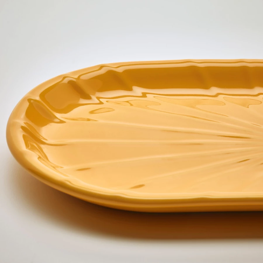Декоративная тарелка - IKEA KOPPARBJÖRK/KOPPARBJORK, 2x33x16см, желтый, КОППАРБЙОРК ИКЕА (изображение №2)