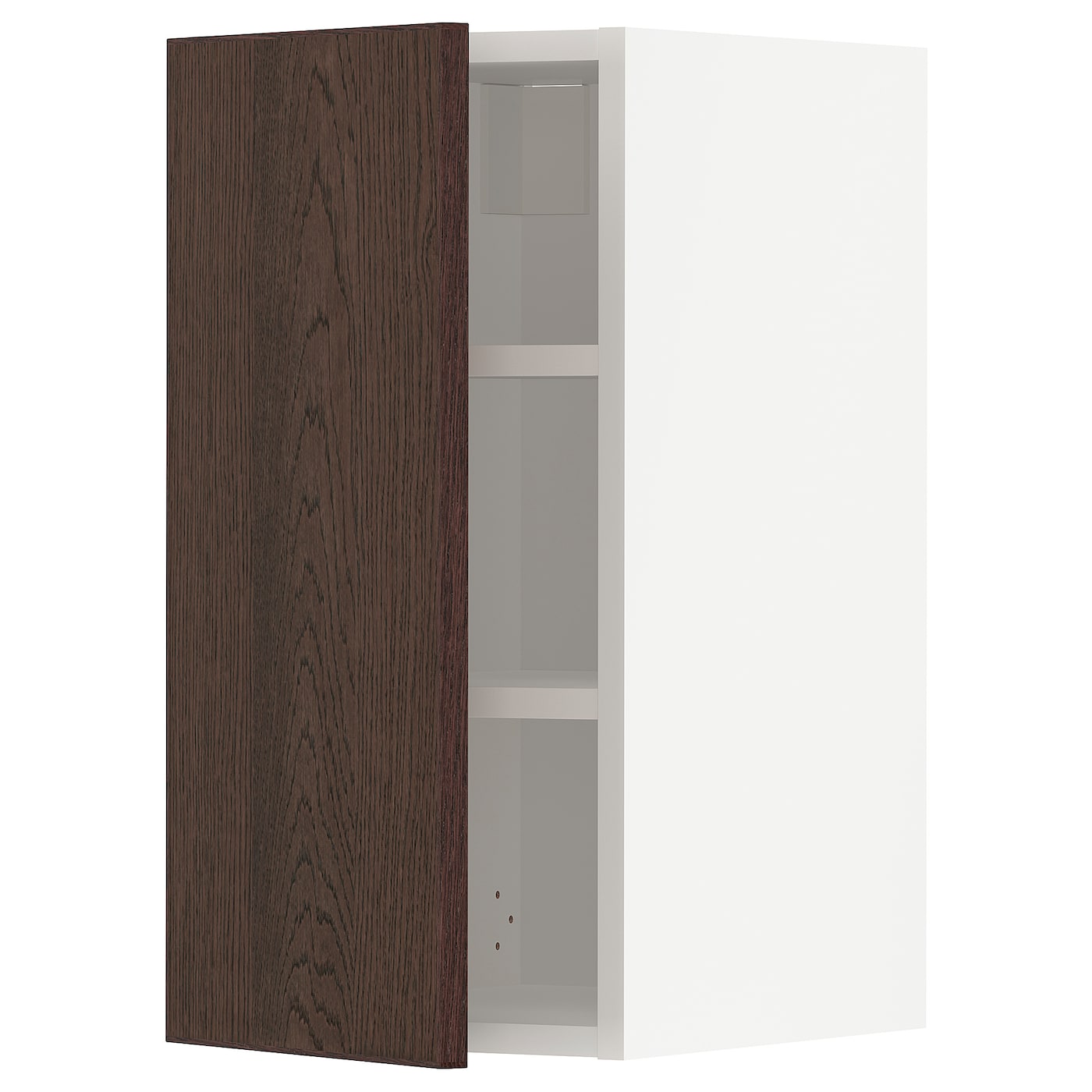 Навесной шкаф с полкой - METOD IKEA/ МЕТОД ИКЕА, 60х30 см, белый/коричневый
