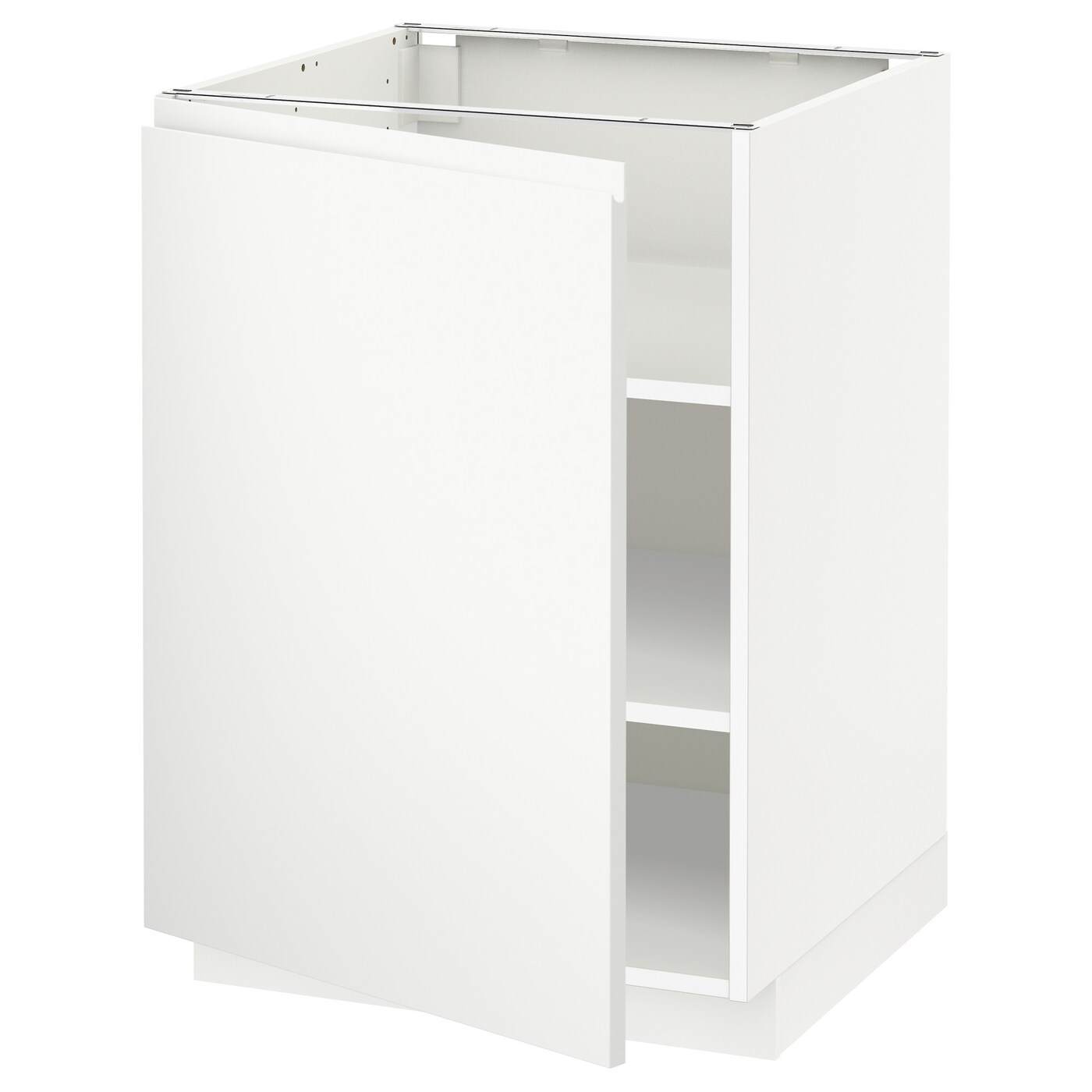 Напольный кухонный шкаф  - IKEA METOD, 88x62x60см, белый, МЕТОД ИКЕА