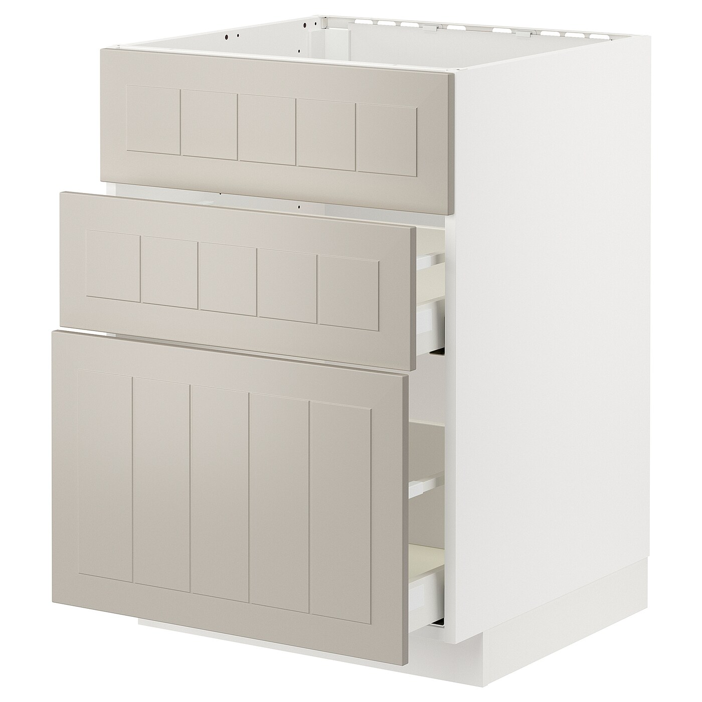 Напольный шкаф - METOD / MAXIMERA IKEA/ МЕТОД/ МАКСИМЕРА ИКЕА,  60х80 см, белый/светло-бежевый
