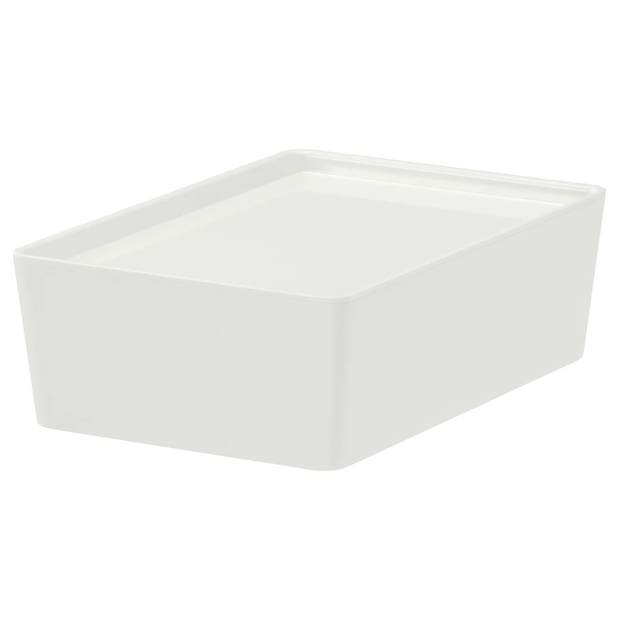 Коробка с крышкой - KUGGIS IKEA/  КУГГИС ИКЕА, 18x26x8 см, белый (изображение №1)